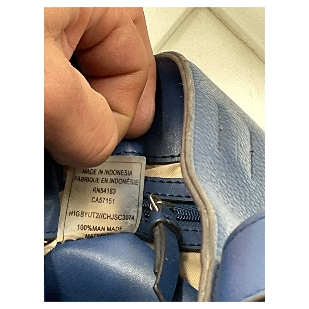 Calvin Klein Blue Pebbled‎ Faux Leather Large Hobo Shoulder Bag H1GBYUT2